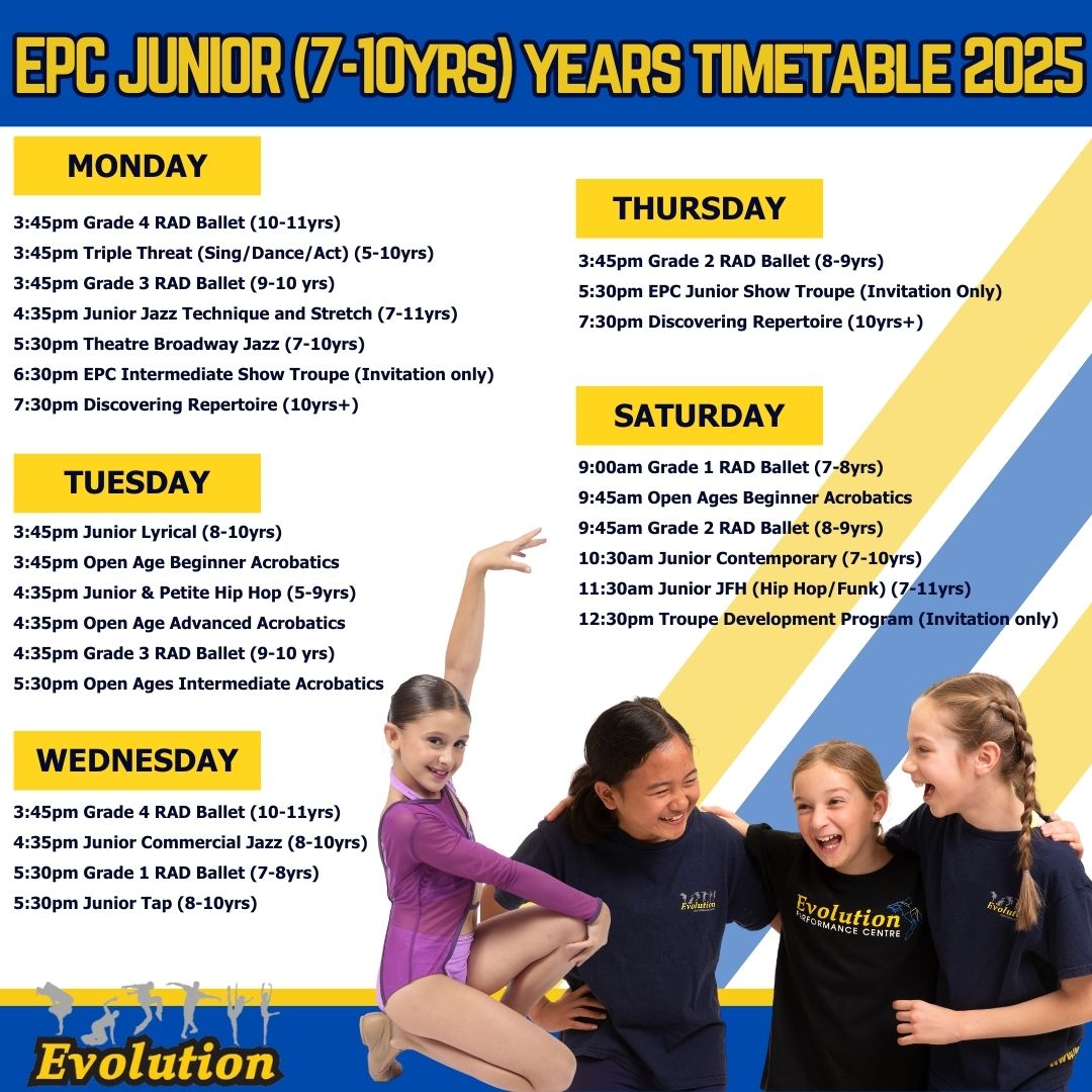 8-10 Junior Timetable